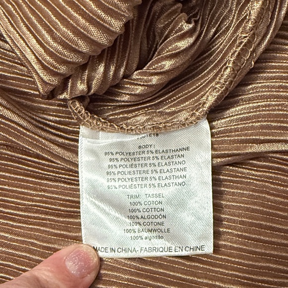 Molly Bracken Brown Pleated Camisole Women’s Size XS NWT - Picture 7 of 7